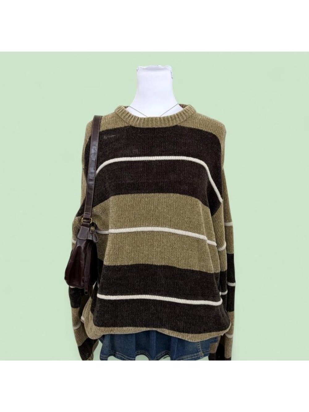 y2k striped skater sweater